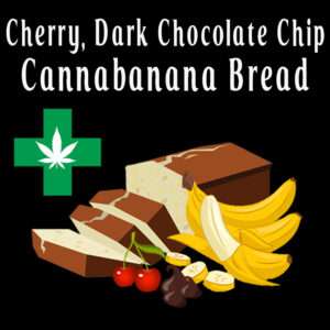 cherry dark chocolate chip canabanana bread