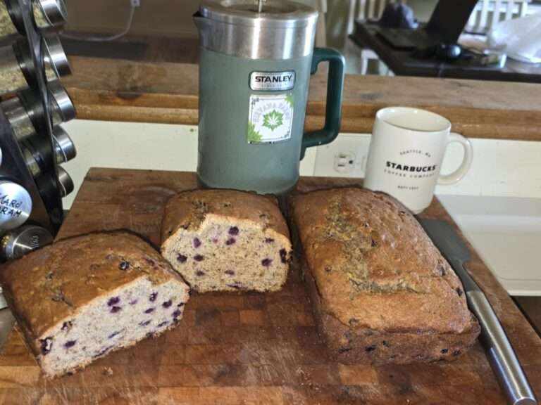 huckleberry toasted walnut cannabanana bread