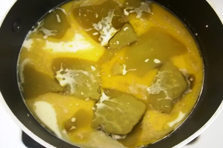 melting cannabutter for Cannabutter Caramels