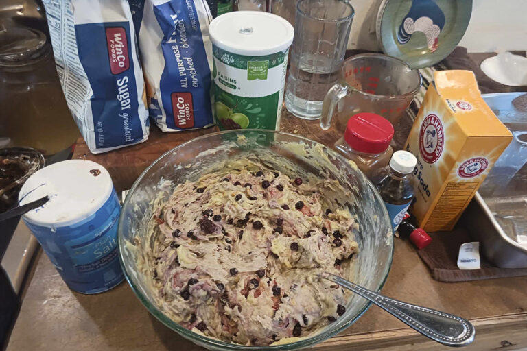 mix them with wet ingredients like eggs, sugar (brown sugar adds a nice molasses depth), and your infused fat.