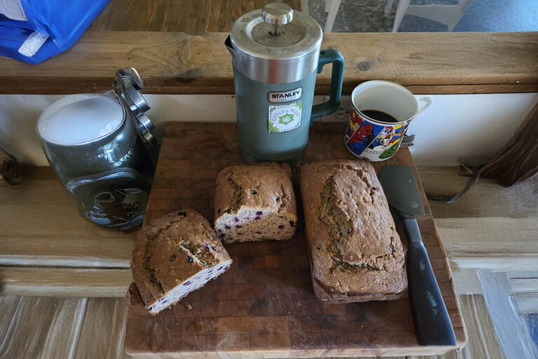Cannabis-infused Huckleberry Toasted Walnut Banana Bread